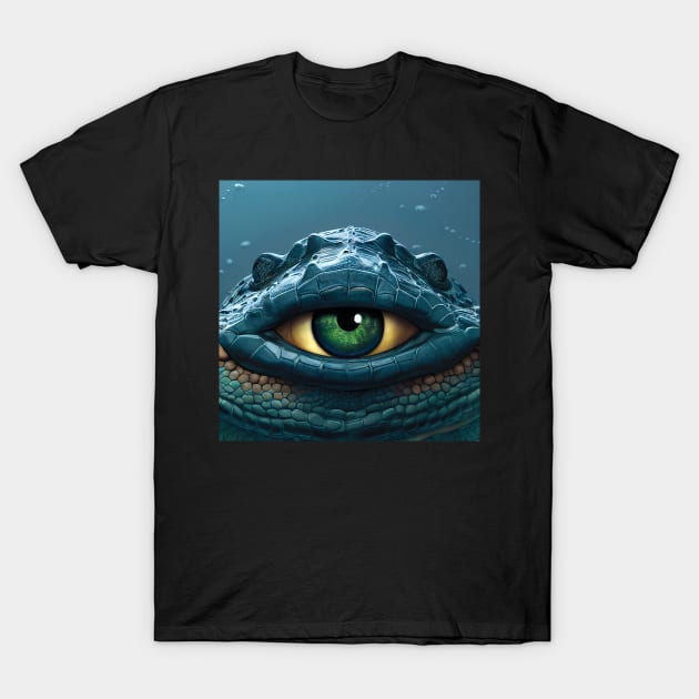 Crocodile Eye Art T-Shirt by Geminiartstudio